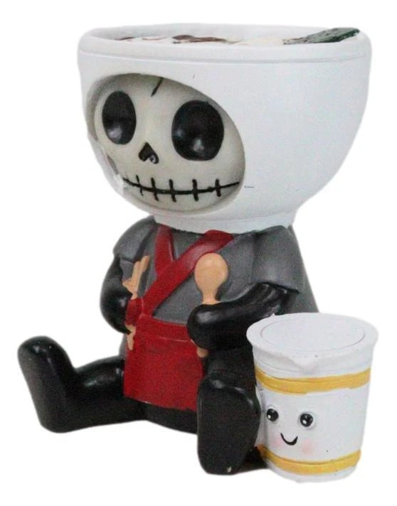 Figura de Furrybones Ramon, tazón de ramen japonés, esqueleto de Master Chef, huesos peludos-8