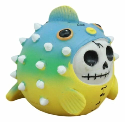 Furry Bones Puffington The Fugu Pufferfish Skeleton Figurine 2"H Furrybones-4