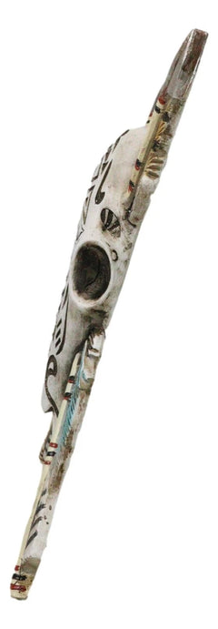 Southwestern Indian Tribal Tooled Tattoo Cow Skull And Crossed Arrows Wall Decor-6
