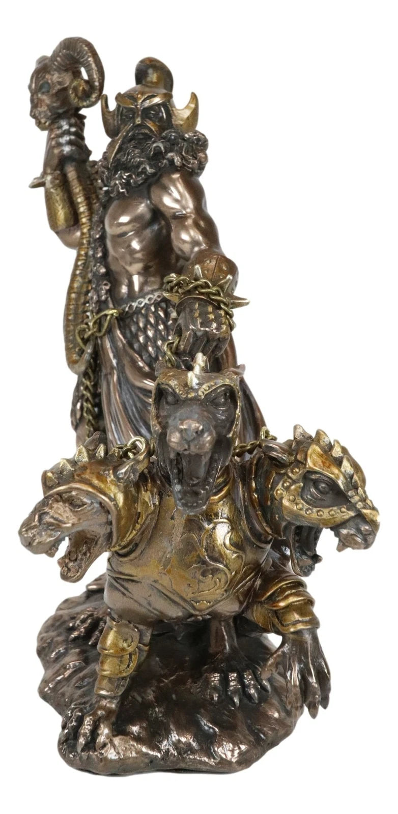 Figura del perro guardián Cerbero con correa, dios olímpico del inframundo, Hades-7