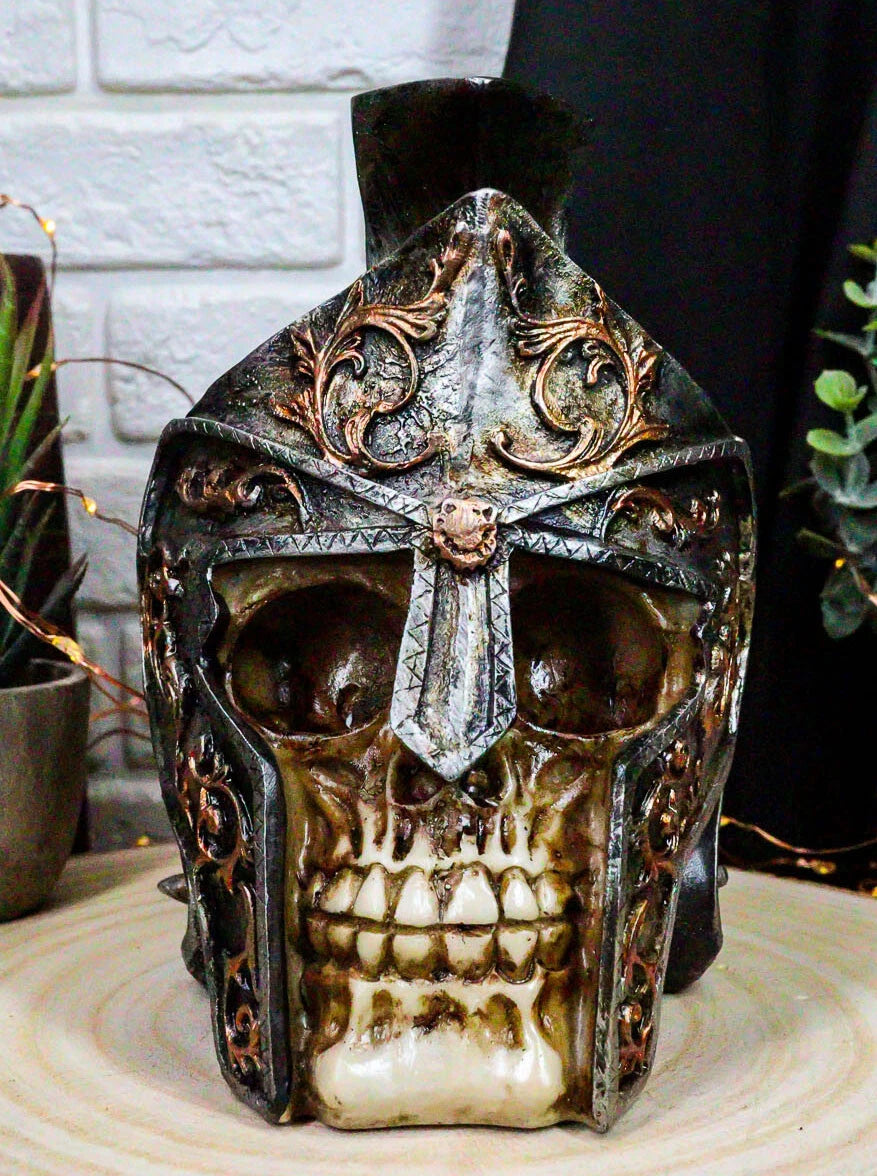 Roman General Maximus The Gladiator Helmet Centurion Warrior Skull Figurine-5