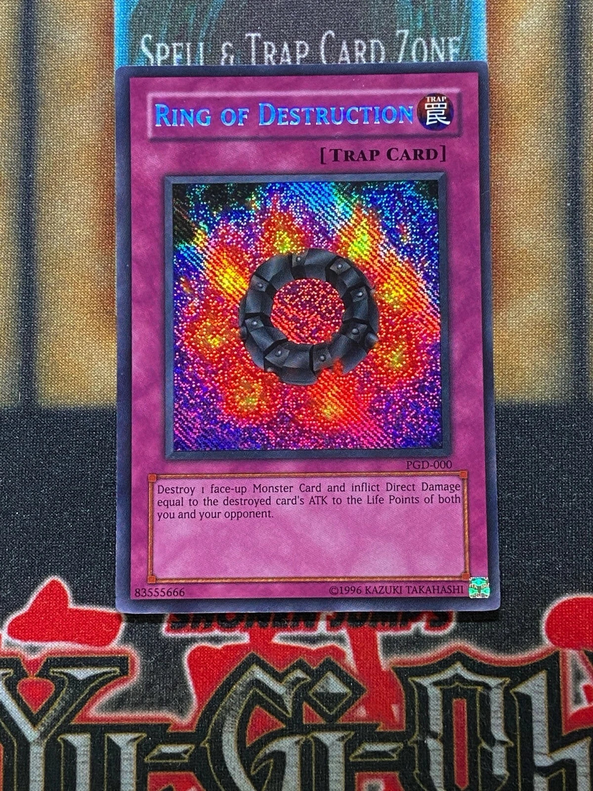 Yugioh Ring Of Destruction PGD-000 Secret Rare REVERSE FOIL MISPRINT ERROR NM-1