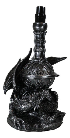 Climbing Gothic Dragon Desktop Table Lamp Statue Decor With Shade 19"H-9