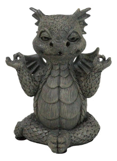 Zen Whimsical Garden Dragon Yoga Sitting In Meditation Backflow Incense Burner-5