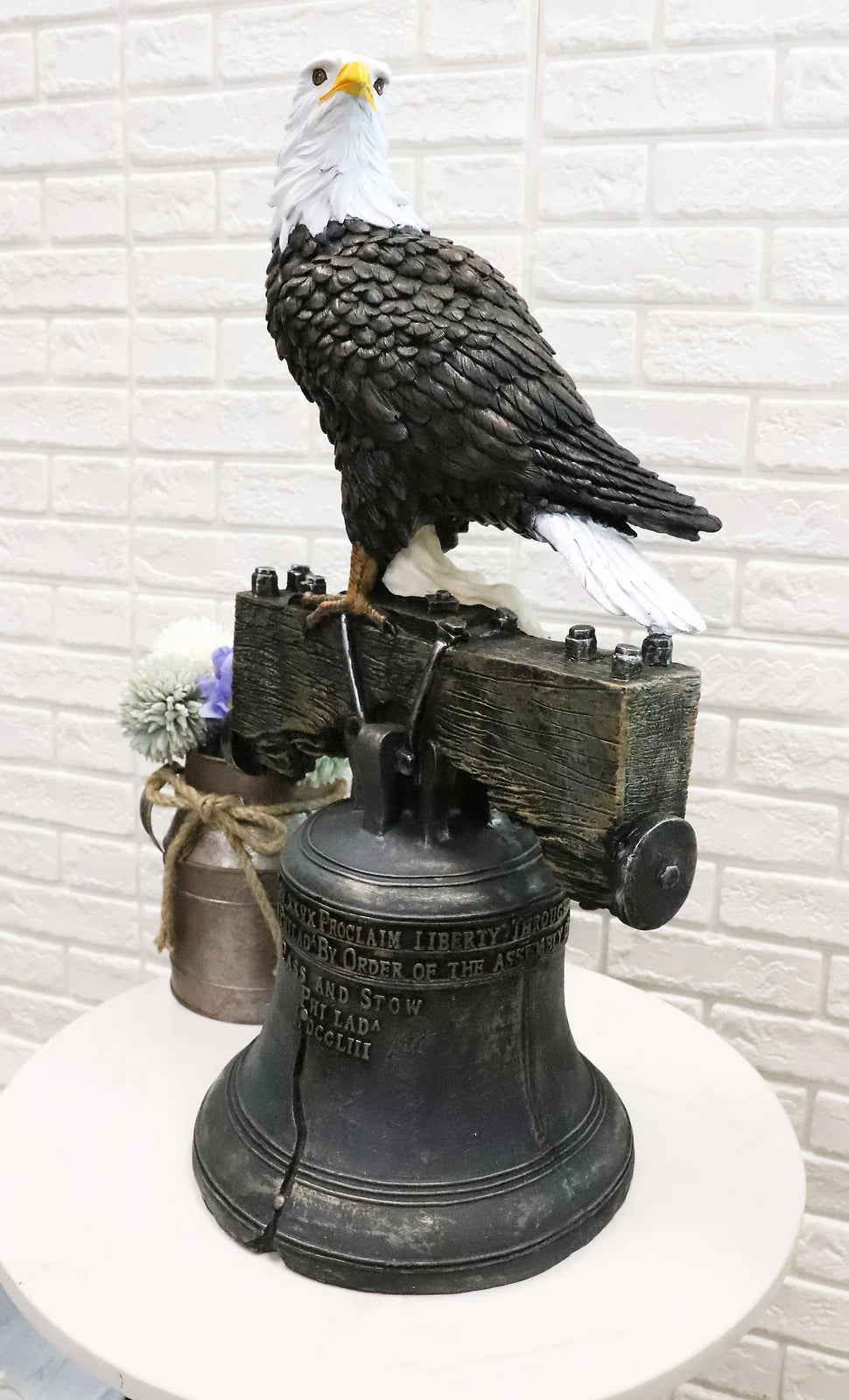Estatua de la Campana de la Libertad del Águila Calva de la Gloria Patriótica Estadounidense del Día de la Independencia-5