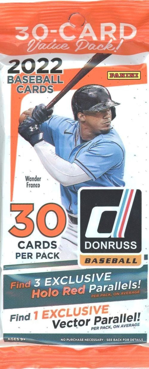 (10)2022 Donruss Baseball EXCLUSIVE Factory Sealed JUMBO FAT CELLO Pack-300 Card