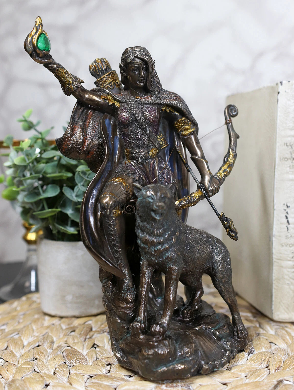 Goddess Of Winter Skadi Hunting W/ Bow Arrow & Vial of Venom Figurine