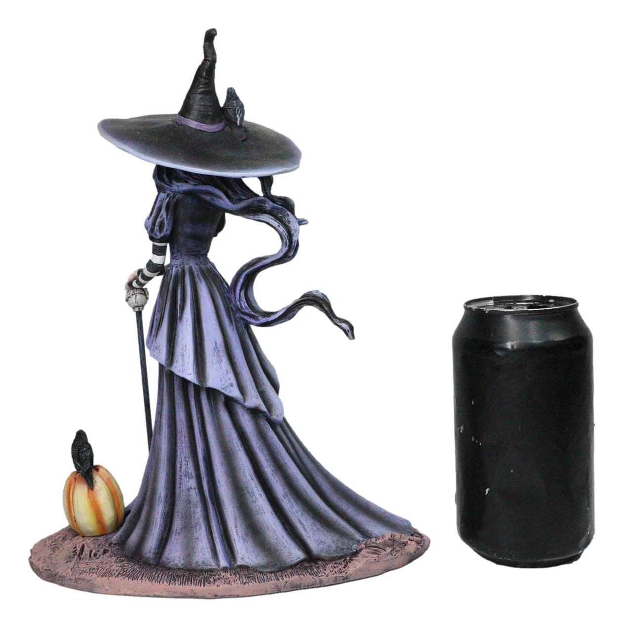 Amy Brown Halloween Pumpkin Gothic Ravenspell Crow Witch With Cane Figurine-7