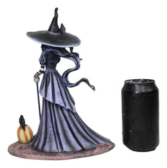 Amy Brown Halloween Pumpkin Gothic Ravenspell Crow Witch With Cane Figurine-7