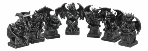 The Allegorical Seven Deadly Sins Gargoyle Figurine Set of 7 Wicked Gargoyles-7