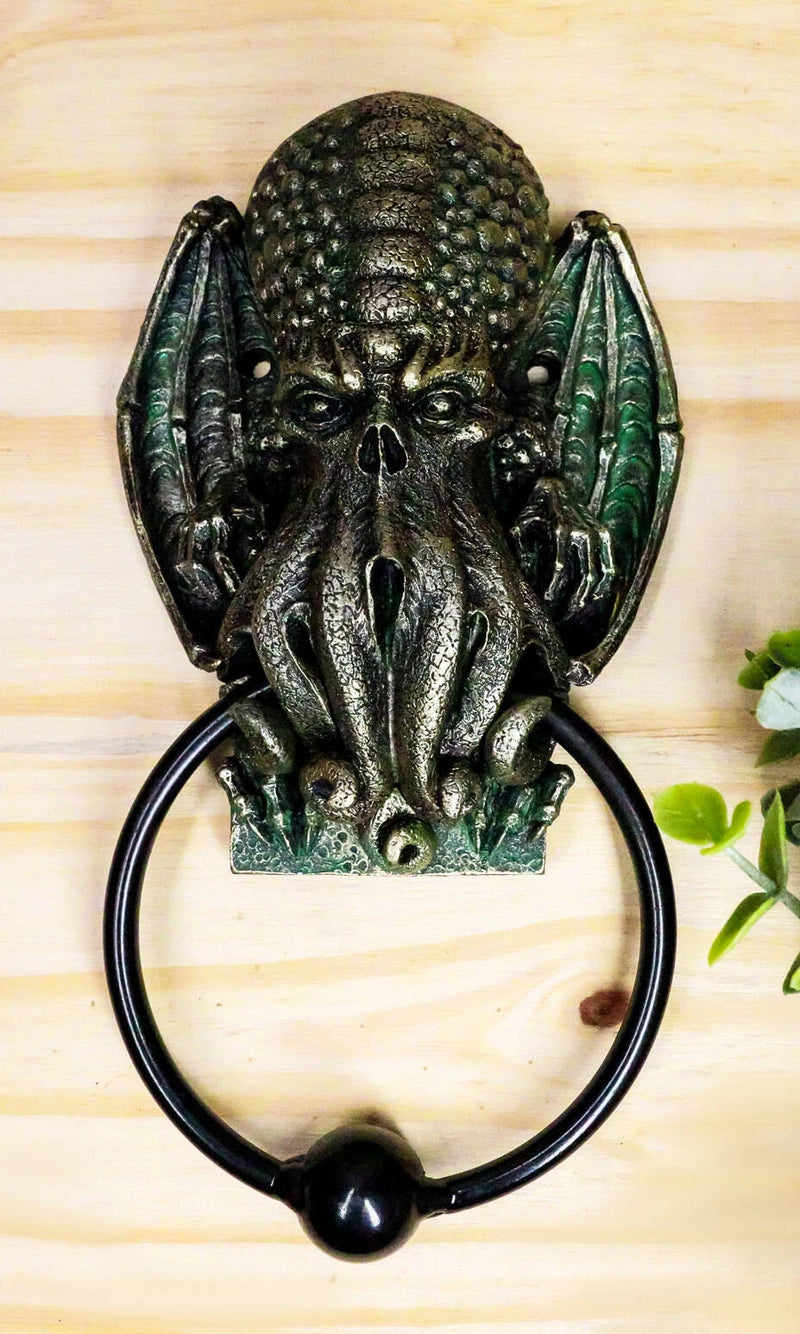 Nautical Ocean Monster Cthulhu Kraken Octopus Door Knocker Sculpture-7