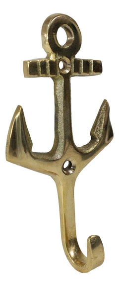 Set of 2 Brass Vintage Maritime Sailor Nautical Ocean Sea Ship Anchor Wall Hooks-8