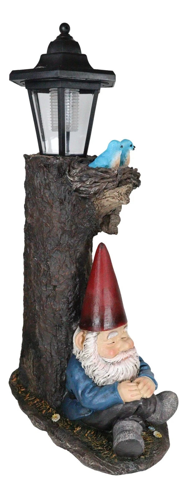 Summer Slumber Gnome With Buddy Turtle Solar Path LED Light Garden Statue-9