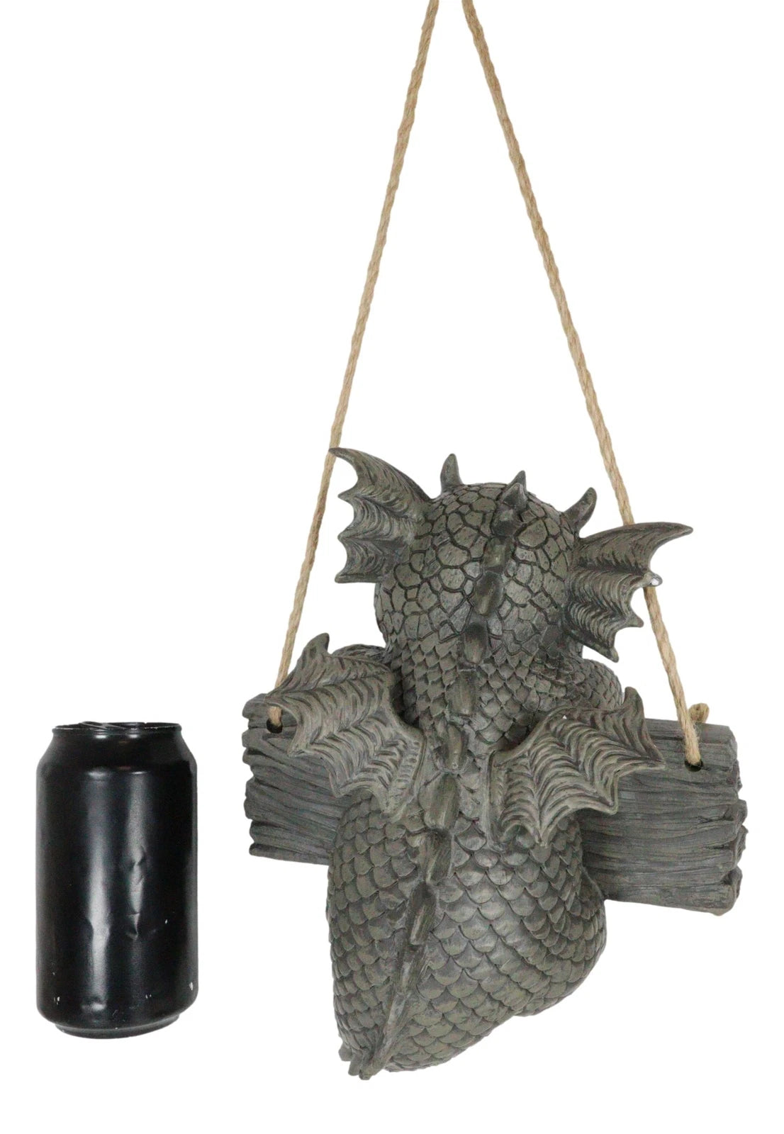 Jute Strings Hanging Welcome Garden Dragon Statue Nose Picker Wyrmling-6