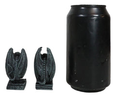 Gothic Notre Dame Guardian Mini Gargoyle Statue Set of 2 Miniature Fairy Garden-8