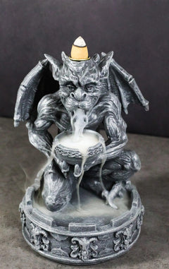 Gothic Servant Chimera Gargoyle Ceremonial Bowl Backflow Incense Burner Figurine-1