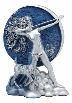 Oberón Zell, diosa griega de la caza, Luna, Diana, dibujo, arco y flecha, estatua -2