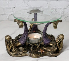 See Hear Speak No Evil 3 Sirens Mermaids Of The Cove Candle Heat Oil Warmer-1