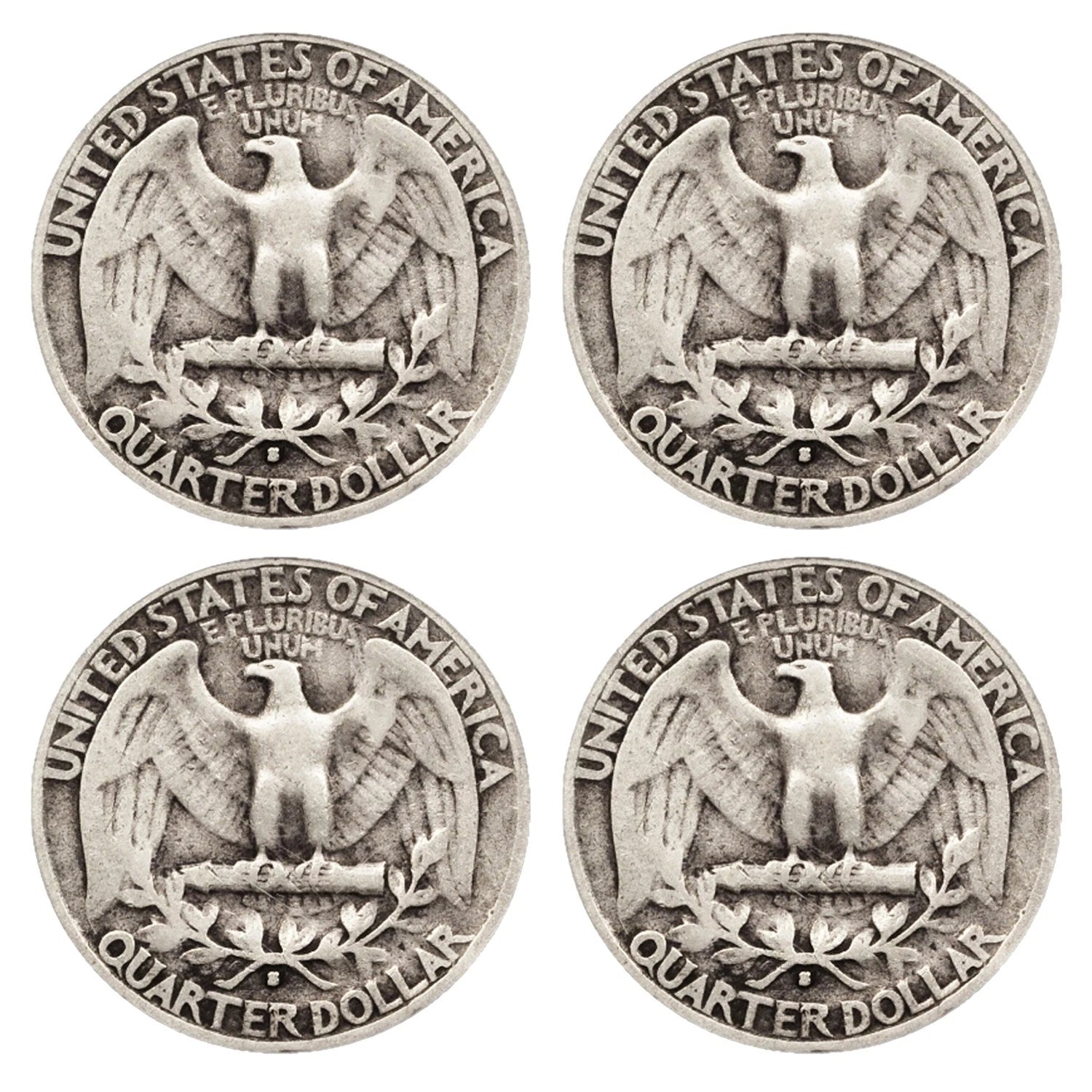 $1 Face - 90% Silver Washington Quarters Circulated Random Date-3
