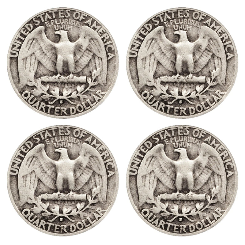 $1 Face - 90% Silver Washington Quarters Circulated Random Date-3