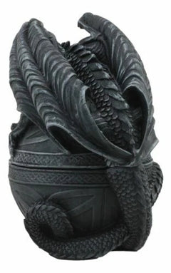 Bone Collector Celtic Druid Dragon Sitting On Gyrosphere Orb Jewelry Trinket Box-5