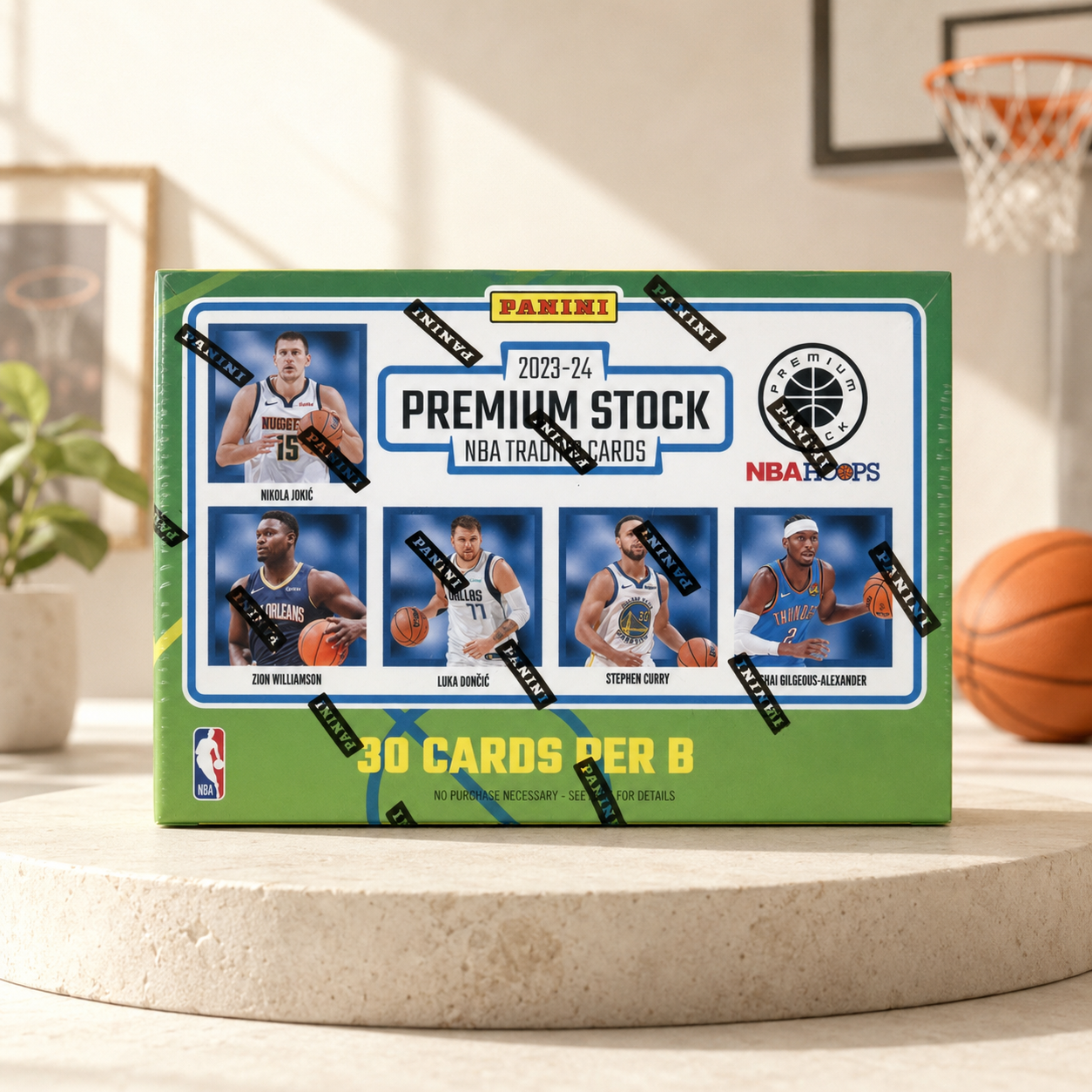 Premium Stock Basketball Cards 2023-24 Panini NBA Hoops Blaster Box, Factory Sealed, 30 Cards, 5 Prizms, Wembanyama Rookie Chase-1