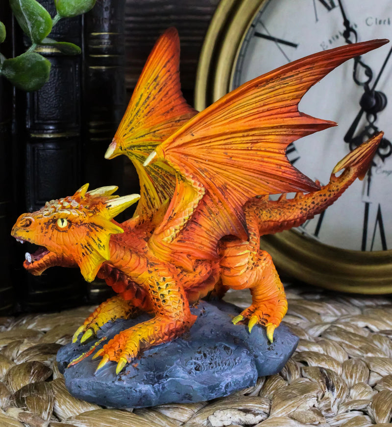 Gift Phoenix Fire Element Dragon Statue Anne Stokes Fantasy Figurine 4.5"H-4