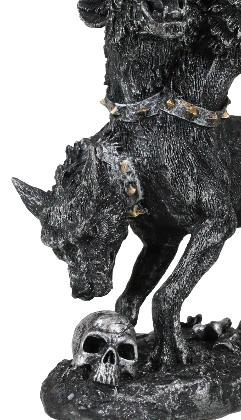 Figura de Cerbero, guardián de la hidra de tres cabezas, perro de Hades, perro guardián de la mitología griega-5