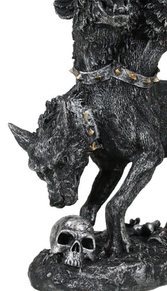 Figura de Cerbero, guardián de la hidra de tres cabezas, perro de Hades, perro guardián de la mitología griega-5