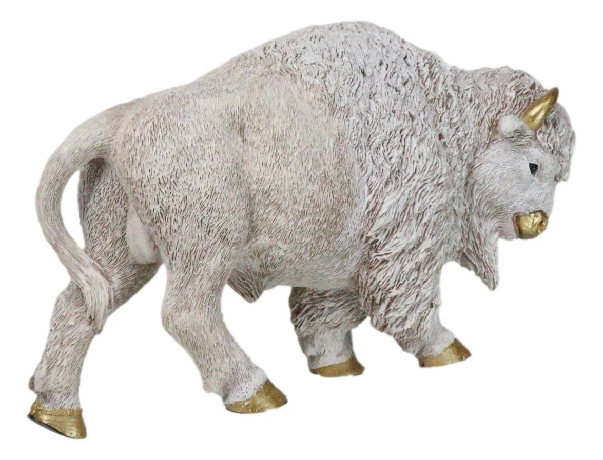 Native American Sacred White Bison Buffalo Decorative Wall Sculpture Relief-7