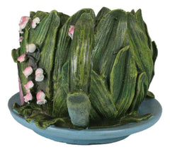 Fairy Garden Leaf Foliage Teacup Cottage House Floral Planter Vase Figurine-7