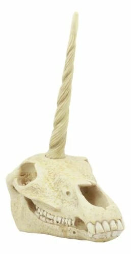 Fossil Unicorn Skull Rare Mythical Phantom Creature Skeleton Figurine-7