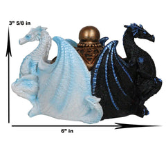 Joyero decorativo con dos dragones contrastantes de noche y día-9
