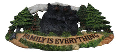 Black Bear Papa Mama And Cub Family Is Everything By Pine Tree Forest Wall Decor-5