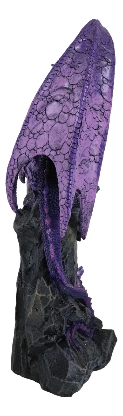 Large Hoarfrost Twilight Dragon Guarding LED Light Crystal Elements Statue-10