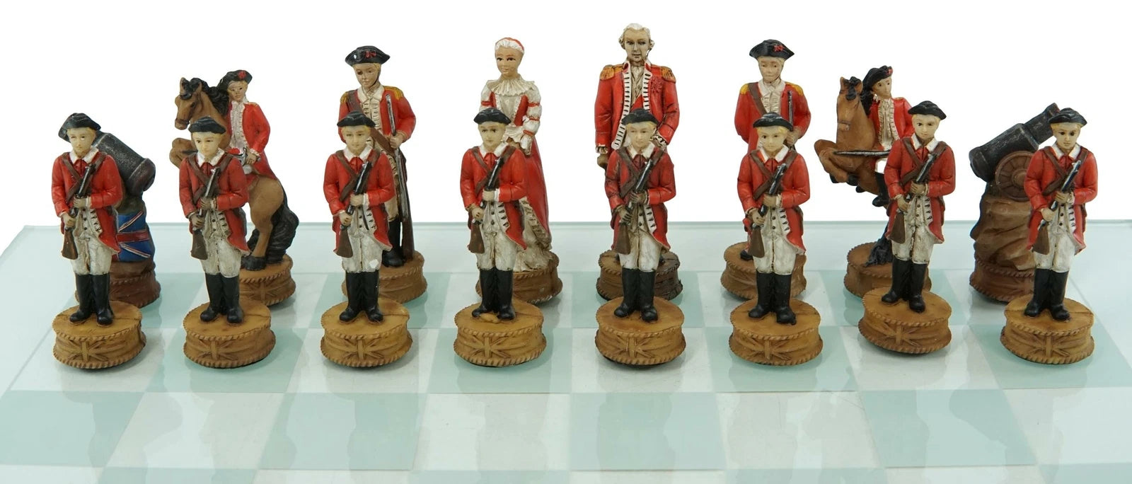 American Revolutionary War US Continental VS British Imperial Army Chess-7