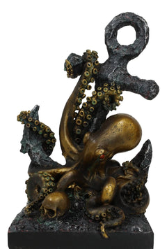 Giant Deep Sea Octopus Kraken Hauling Anchor Decorative Paperweight Figurine-7