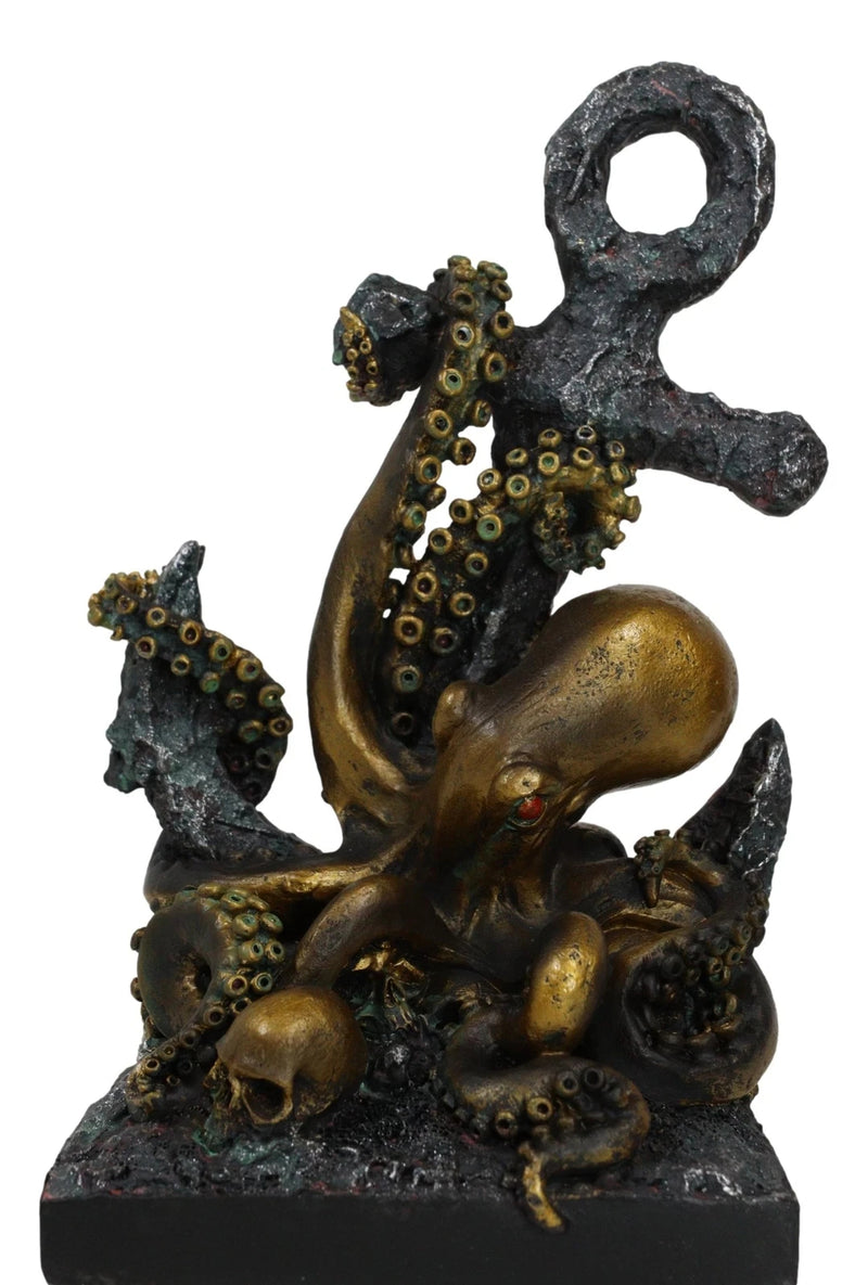Giant Deep Sea Octopus Kraken Hauling Anchor Decorative Paperweight Figurine-7