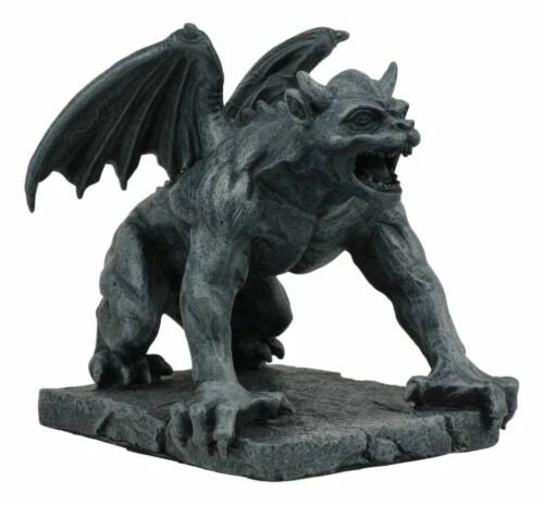 Winged Demonic Gargoyle Statue Gothic Night Crawler Sentry Stone Devil-5