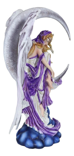 Large Celestial Crescent Moon Dreamer Fairy Statue 12"H Nene Thomas Figurine-8