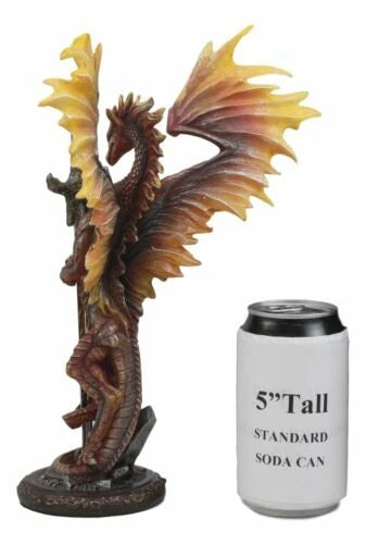 Flame Blade Ruth Thompson Dragon Statue With Dragon Letter Opener Blade 11.75"H-3