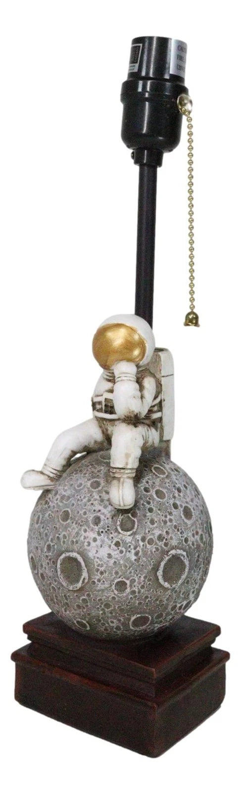 Deep Space Exploration Astronaut Landing On Cratered Moon Desktop Table Lamp-9