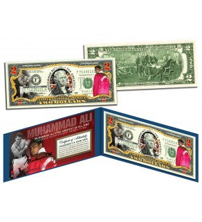 MUHAMMAD ALI "The Greatest" Legal Tender U.S. $2 Bill - Officially Licensed-1
