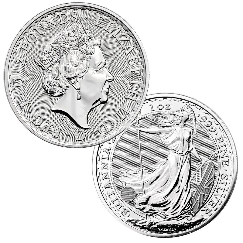2021 Great Britain £2 Silver Britannia 1oz .999 BU Brilliant Uncirculated-1