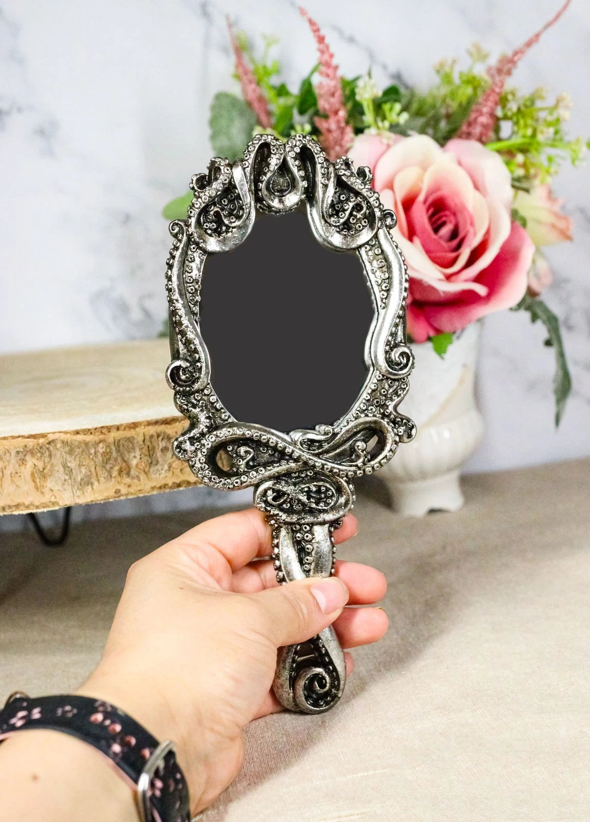 Marine Deep Ocean Monster Kraken Cthulhu Octopus Tentacles Hand Mirror-6