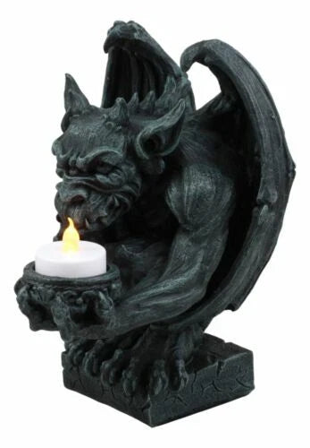 Squatting Gothic Gargoyle Candle Holder Guardian Servant Tea Light Castle Butler-7