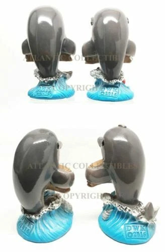 Ocean Marine Aquatic Cool Dolphin Family Holding Sign Small Figurines Set-2