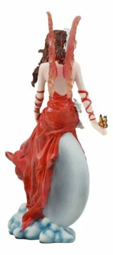 Nene Thomas Celestial Cupid Moon Crimson Wedding Fairy In Red Gown Statue-6