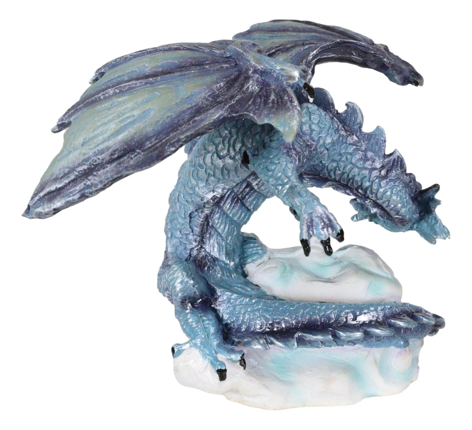 Blue Sky Wraith Storm Dragon On Giant Cloud Formation Decorative Small Figurine-8