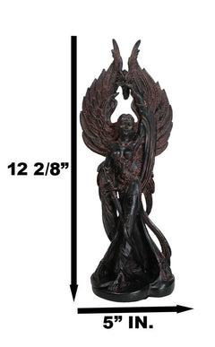 Morrigan Statue, 12" Celtic War Goddess Phantom Queen Triple Goddess Valkyrie Figurine for Shelf, Mantle, Home, or Gothic Fantasy Decor-9